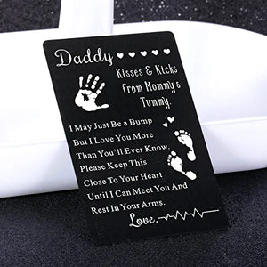 Dad Christmas Gifts Dad Stocking Stuffers New Dad Gifts Wallet Card for Pregnancy Announcements Soon to Be Dad First Time Daddy Gift Baby Reveal Pregnant Best Ideas from Mom Wife Valentine Day Gifts