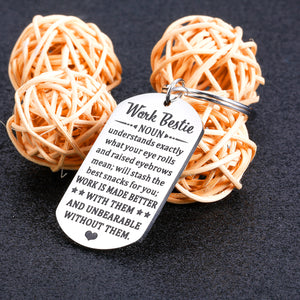 Gifts for Coworkers Office Gifts for Women Work Bestie Appreciation Valentines Day Gifts Bulk Thank You Gifts for Boss Friends Farewell Going Away Goodbye White Elephant Gifts Colleague Keychain