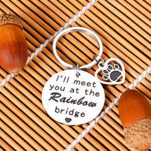Load image into Gallery viewer, Dog Memorial Sympathy Remembrance Keychain Loss of Pet Rainbow Bridge Gifts Dog Cat Passing Away Died Death Mourning Jewelry for Him Her Pet Lovers Owners in Memory of Dog Keepsake