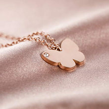 Load image into Gallery viewer, Butterfly Necklace for Women Minimalist Exquisite Cubic Zirconia Pendant Adjustable Chain Christmas Gift for Girl Jewelry Meaningful Gift Dainty Necklace