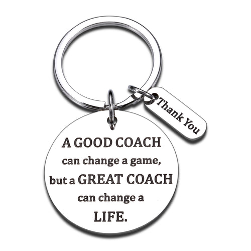 Cheer Coach Keychains Appreciation Christmas Birthday Gifts for Women Men Coach Sports Thank You Gifts for Cheerleading Volleyball Soccer Basketball Swim Gymnastics Tennis Coaches Retirement Gifts