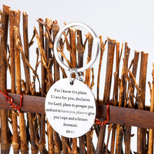 Load image into Gallery viewer, Religious Inspirational Keychain Gifts for Women Men Christian Birthday Graduation 2021 for Son Daughter Bible Verse Jeremiah 29:11 Keychain Baptism Christmas Thanksgiving Easter Prayer Gifts