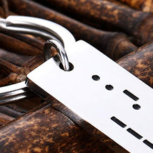 Load image into Gallery viewer, Fuck Off Morse Code Inspirational Keychain for Women Men Teen Girls Boys Graduation Birthday Encouragement Gifts for Him Her