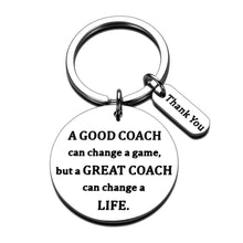 Load image into Gallery viewer, Cheer Coach Keychains Appreciation Birthday Gifts for Women Men Coach Sports Thank You Gifts for Cheerleading Soccer Basketball Gymnastics Swim Volleyball Tennis Coaches Retirement Gifts Keyring