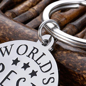 Funny Fathers Day Gifts for Dad Christmas Birthday Father in Law Papa Step Dad Gifts Husband from Kids Wife Daddy Keychain World's Best Farter I Mean Father