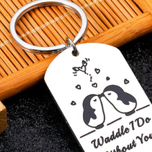 Load image into Gallery viewer, Funny Gifts for Boyfriend Girlfriend Stocking Stuffers for Wife Husband Christmas Gifts Anniversary Birthday Romantic Penguin Gifts for Him Her Valentines Day Lesbian Gifts Cute Keychain for Couples
