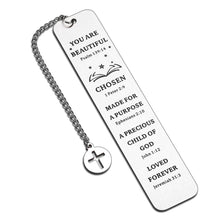 Load image into Gallery viewer, Christian Gifts Religious Bible Bookmarks for Women Book Lovers Birthday Inspirational Gifts Book Markers College Students Gifts Stocking Stuffers for Teen Girls Boys Christmas Bookmarks for Men