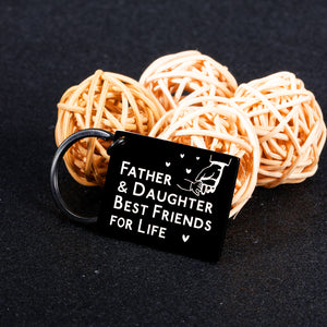 Christmas Gifts for Dad Gifts from Daughter Father Gifts for Dad Who Wants Nothing Stocking Stuffers for Dad Daughter Presents for Dad Stepdad Stepdaughter Best Dad Ever Gifts Dad Cute Keychain