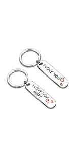 Funny Couple Valentines Gift for Husband Boyfriend Birthday Wedding Anniversary Keychain for Hubby from Wife Girlfriend Stocking Stuffer for Him Men Fiance from Fiancée Bride Gag Keyring