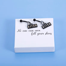Load image into Gallery viewer, No one can ever fill your shoes Earrings Stainless Steel Stud Chic black funny bitch  Earrings Jewelry Christmas Gift for Women Teen Girls