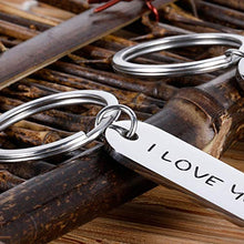 Load image into Gallery viewer, Couple Wife Husband Keychain Gifts for Anniversary Birthday Wedding Gifts from Wifey Hubby I Love You More Valentine Day Christmas Thanksgiving for Girlfriend Boyfriend Pendant Jewelry for Him Her