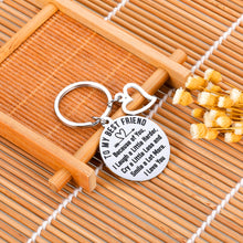 Load image into Gallery viewer, Best Friend Keychain Birthday Appreciation Gifs for Her BFF Best Friends Sister Women Companion Friendship Keychain Wedding Valentines Graduation Keychain Gifs for Best Friend soulmate Sister Keyring