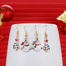 Load image into Gallery viewer, Christmas Earrings Set , Holiday Jewelry Gifts for Women Cute Christmas Tree Snowman Drop Dangle Earrings Christmas Stocking Stuffers Gift