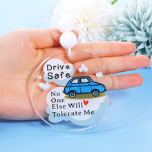 Load image into Gallery viewer, Gifts for Men Stocking Stuffers for Teens Christmas Gifts for Boyfriend Husband Anniversary Valentines Day Gifts New Driver Gifts Drive Safe Funny Gifts for Teen Boys Acrylic Car Mirror Hanging Charm