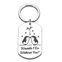 Load image into Gallery viewer, Funny Gifts for Boyfriend Girlfriend Stocking Stuffers for Wife Husband Christmas Gifts Anniversary Birthday Romantic Penguin Gifts for Him Her Valentines Day Lesbian Gifts Cute Keychain for Couples