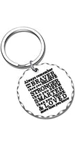 Load image into Gallery viewer, Inspirational Encouragement Keychain Graduation Anniversary Birthday Family Presents for Son Daughter You are Braver Than You Believe Stronger Keyring Christmas Presents for Women Men Teen Girls