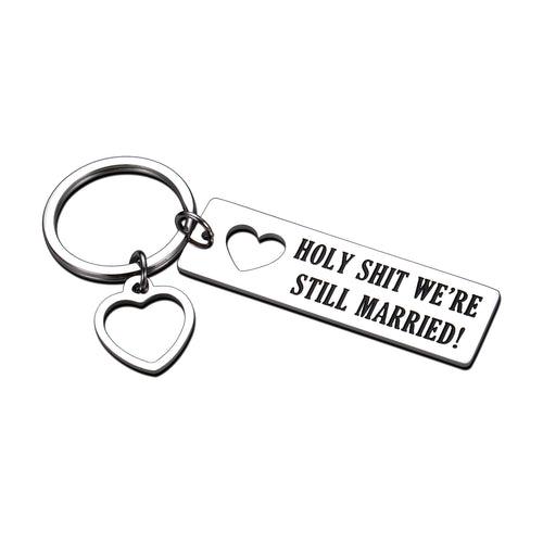 Funny Couple Keychain Christmas 5th 10th 20th 30th Anniversary Gifs for Men Husband Him Her Wife Valentine Day Gifts for Hubby Wifey Wedding Birthday Gag Gifs Keyring to My Man Jewelry