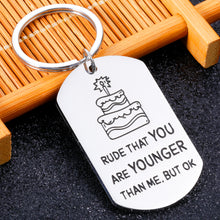 Load image into Gallery viewer, Funny Birthday Gifts for Women Mens Gifts for Birthday Sister Birthday Gifts from Sister Birthday Keychain for Boyfriend 18th 21st 30th Birthday Presents for Her Him Brothers Girlfriend Boys Girls