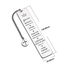 Load image into Gallery viewer, Inspirational Gifts Christian Bookmark for Men Women Birthday Christmas Easter Baptism Religious Gift for Girls Teens Female Book Lover VBS Graduation Cross Bible Church Bookmark for Him Her