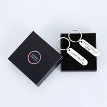 Load image into Gallery viewer, Couple Wife Husband Keychain Gifts for Anniversary Birthday Wedding Gifts from Wifey Hubby I Love You More Valentine Day Christmas Thanksgiving for Girlfriend Boyfriend Pendant Jewelry for Him Her
