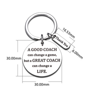 Cheer Coach Keychains Appreciation Christmas Birthday Gifts for Women Men Coach Sports Thank You Gifts for Cheerleading Volleyball Soccer Basketball Swim Gymnastics Tennis Coaches Retirement Gifts