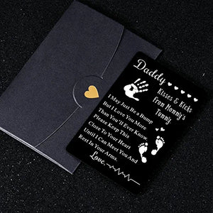 Dad Christmas Gifts Dad Stocking Stuffers New Dad Gifts Wallet Card for Pregnancy Announcements Soon to Be Dad First Time Daddy Gift Baby Reveal Pregnant Best Ideas from Mom Wife Valentine Day Gifts