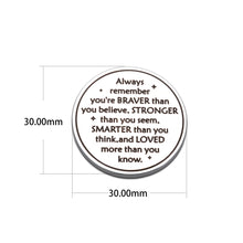 Load image into Gallery viewer, Pocket Hug Token for Husband Boyfriend Christmas Valentines Gift Stocking Stuffer Graduation Gift for Friends Son Daughter Teen Boys Girls Long Distance Relationship Gift Always Remember You are Braver