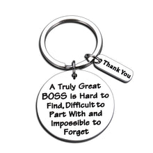 Load image into Gallery viewer, Boss Appreciation Leader Gifts Boss Day Coworker Leaving Gifts Keychain for Men Women Boss Supervisor PM Mentor Coach Coworker Mentor Going Away Thank You Gifs for Retirement Manager Boss Key Ring