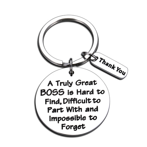 Boss Appreciation Leader Gifts Boss Day Coworker Leaving Gifts Keychain for Men Women Boss Supervisor PM Mentor Coach Coworker Mentor Going Away Thank You Gifs for Retirement Manager Boss Key Ring