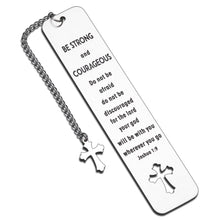 Load image into Gallery viewer, Christian Gifts Bookmarks for Women Inspirational Metal Bookmark for Kids Men Book Lover Birthday Christmas Easter Motivational Cross Bible Bookmark Religious Baptism Gift for Girls Daughter Teens