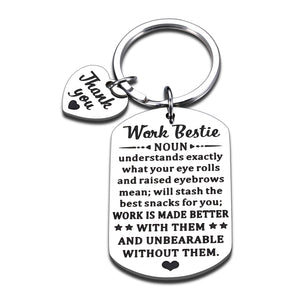 Gifts for Coworkers Office Gifts for Women Work Bestie Appreciation Valentines Day Gifts Bulk Thank You Gifts for Boss Friends Farewell Going Away Goodbye White Elephant Gifts Colleague Keychain