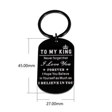 Load image into Gallery viewer, Birthday Christmas Gifts for Boyfriend Husband Valentines Day Gift for Him Men Anniversary Keychain for Hubby Fiance from Wife Gift For Husband I Love You To My King Key Ring Romantic Keepsake