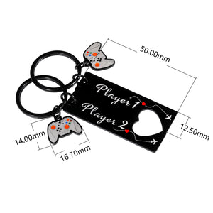 Player 1 Player 2 keychain For Gamer Boyfriend Christmas Valentines Gift Couples Keychain For Him Her Girlfriend Matching Keychains For Couples Funny Husband Keychain For Men