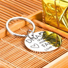 Load image into Gallery viewer, DNA Doesn&#39;t Make You Family Love Does Keychain from Son Daughter Step Parent Keychain Gifts Step Father Gift Key Chain for Dad Pap Step Mom Gift Adoption Keychain Father Stepfather Birthday Christmas