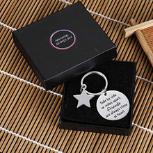 Load image into Gallery viewer, Birthday Gifts for Best Friend Keychain Side by Side Or Miles Apart,Friends are Always Close at Heart Long Distance Friendship Christmas Key Ring Gifts