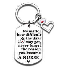 Load image into Gallery viewer, Nurse Gifts Nurse Inspirational Graduation Week Day Gifts Stocking Stuffers for Nursing Students New Nurse Birthday Christmas Gifts Nurse Appreciation Gifts for Women Practitioner RN Nurse Keychains