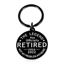 Load image into Gallery viewer, Retirement Gifts for Women Men 2022 Christmas Gifts Retired Gifts for Men Dad Mom Grandpa Grandma Retirement Gifts Farewell Going Away Gifts for Coworker Retirement Blac Keychain for Retired Friends