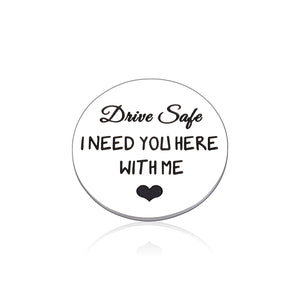 Drive Safe Gifts for Boyfriend Cute Valentines Christmas Gifts for Him Her Husband Anniversary Birthday Presents from Wife Fiance Couple Gifts New Driver Gift for Son Friend Women Men Pocket Hug Token