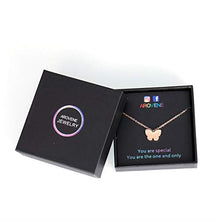 Load image into Gallery viewer, Butterfly Necklace for Women Minimalist Exquisite Cubic Zirconia Pendant Adjustable Chain Christmas Gift for Girl Jewelry Meaningful Gift Dainty Necklace