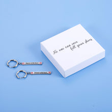 Load image into Gallery viewer, No one can ever fill your shoes Stainless Steel Bling diamond  Vertical Bar Dangle Earrings Christmas Birthday Gifts for Women Girls Best Friend Girlfriend Wife