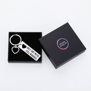 Funny Couple Keychain Christmas 5th 10th 20th 30th Anniversary Gifs for Men Husband Him Her Wife Valentine Day Gifts for Hubby Wifey Wedding Birthday Gag Gifs Keyring to My Man Jewelry