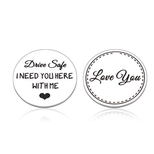 Drive Safe Gifts for Boyfriend Cute Valentines Christmas Gifts for Him Her Husband Anniversary Birthday Presents from Wife Fiance Couple Gifts New Driver Gift for Son Friend Women Men Pocket Hug Token