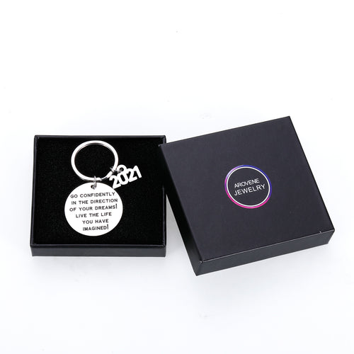 Inspirational Graduation Gifts for Her Him Daughter Son Class of 2021 Graduate Gift from Mom Dad for Nurse Teen Girls Boys Boyfriend Girlfriend High School College Best Friends BFF Key Ring Jewelry