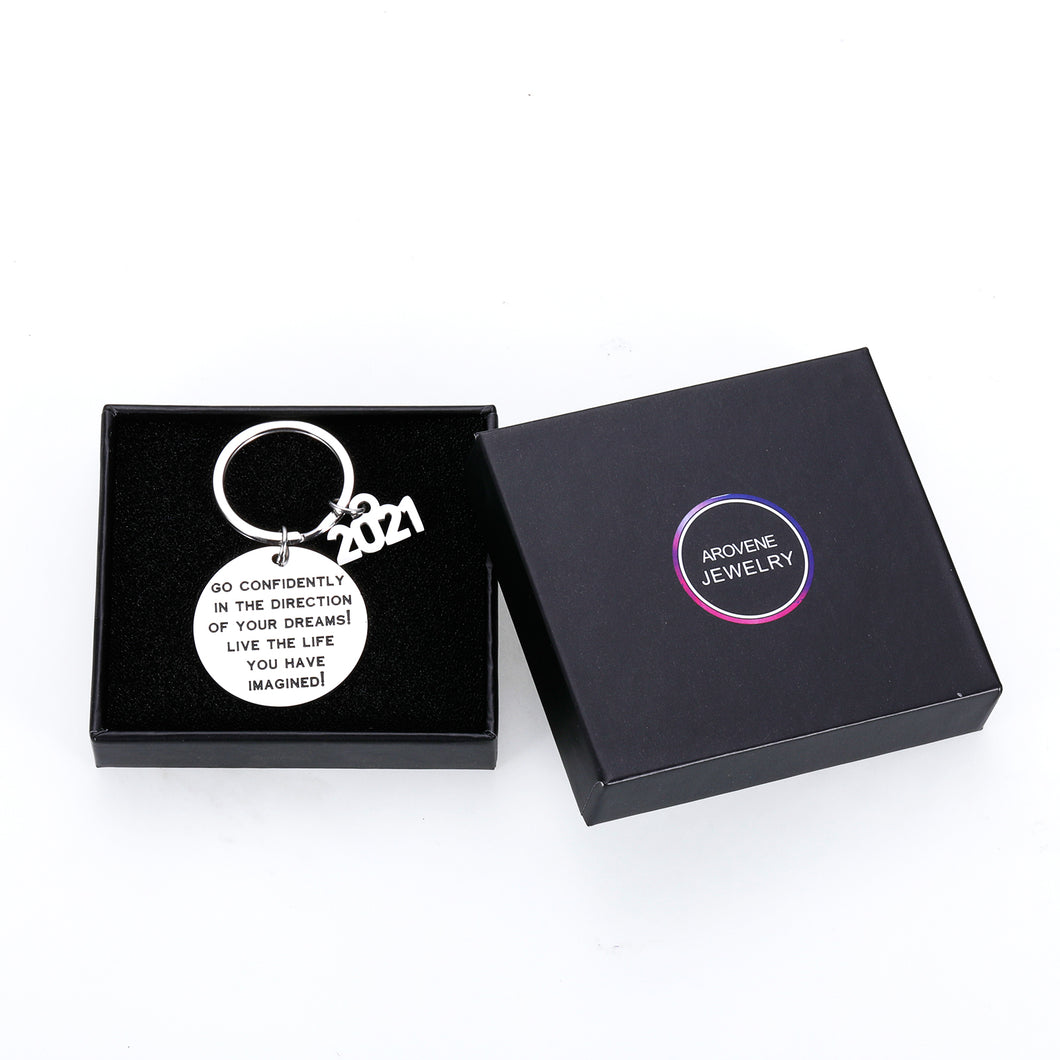 Inspirational Graduation Gifts for Her Him Daughter Son Class of 2021 Graduate Gift from Mom Dad for Nurse Teen Girls Boys Boyfriend Girlfriend High School College Best Friends BFF Key Ring Jewelry