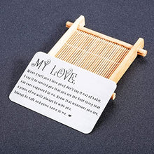 Load image into Gallery viewer, Brand: Arovene Christmas Gifts Anniversary Wallet Insert Card for Him Her Boyfriend Birthday Gifts from Wife Girlfriend Valentines Day Gifts for Husband Fiance from Wifey Hubby Thanksgiving Stocking Stuffers Wedding Present Card