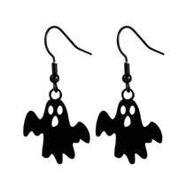 Load image into Gallery viewer, Halloween Black Ghost Earrings Skull Bat Hook Tassel Earring Halloween Handcraft Costume Accessories Jewelry for Women Girls