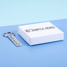 Load image into Gallery viewer, I&#39;VE GOT MY DADDY&#39;S HEART SINCE THE FIRST TIME HE HEARD MINE Dancer Gifts Inspirational Quotes Keychain for Ballet Tap Jazz Modern Lyrical Hip Hop Contemporary Never Miss A Chance To Dance for Friend Girl Daughter