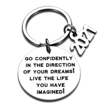 Load image into Gallery viewer, Inspirational Graduation Gifts for Her Him Daughter Son Class of 2021 Graduate Gift from Mom Dad for Nurse Teen Girls Boys Boyfriend Girlfriend High School College Best Friends BFF Key Ring Jewelry