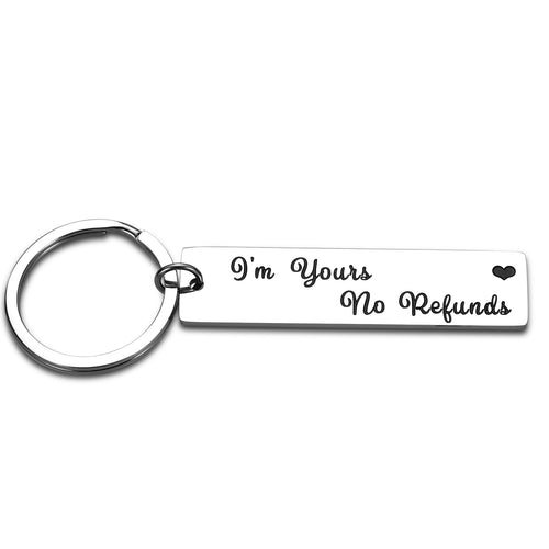 Husband Wife Keychain Valentine Day Birthday I Love You Gifts from Wifey Hubby Christmas Wedding Anniversary Presents for Daughter Son Mom Dad Him Her Girlfriend Boyfriend Couple Key Ring Tag for Women Men