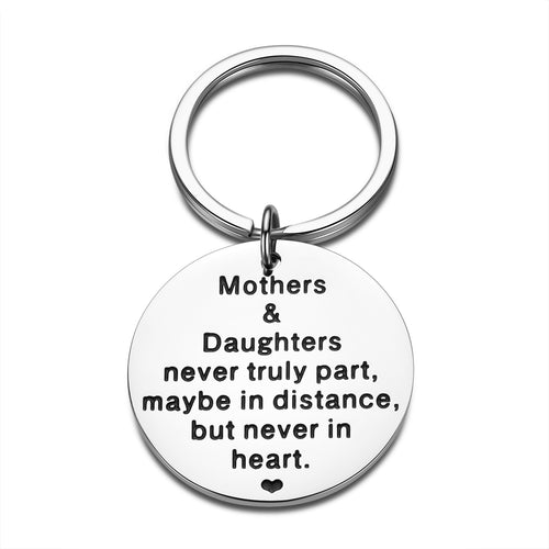 Mother Daughter Keychain Inspirational Birthday Graduation Gift for Daughter from Mom Mommy Valentine Christmas Mothers Day Gifts for Women Girls Bride Mom Wedding Gifts from Step Daughter Jewelry